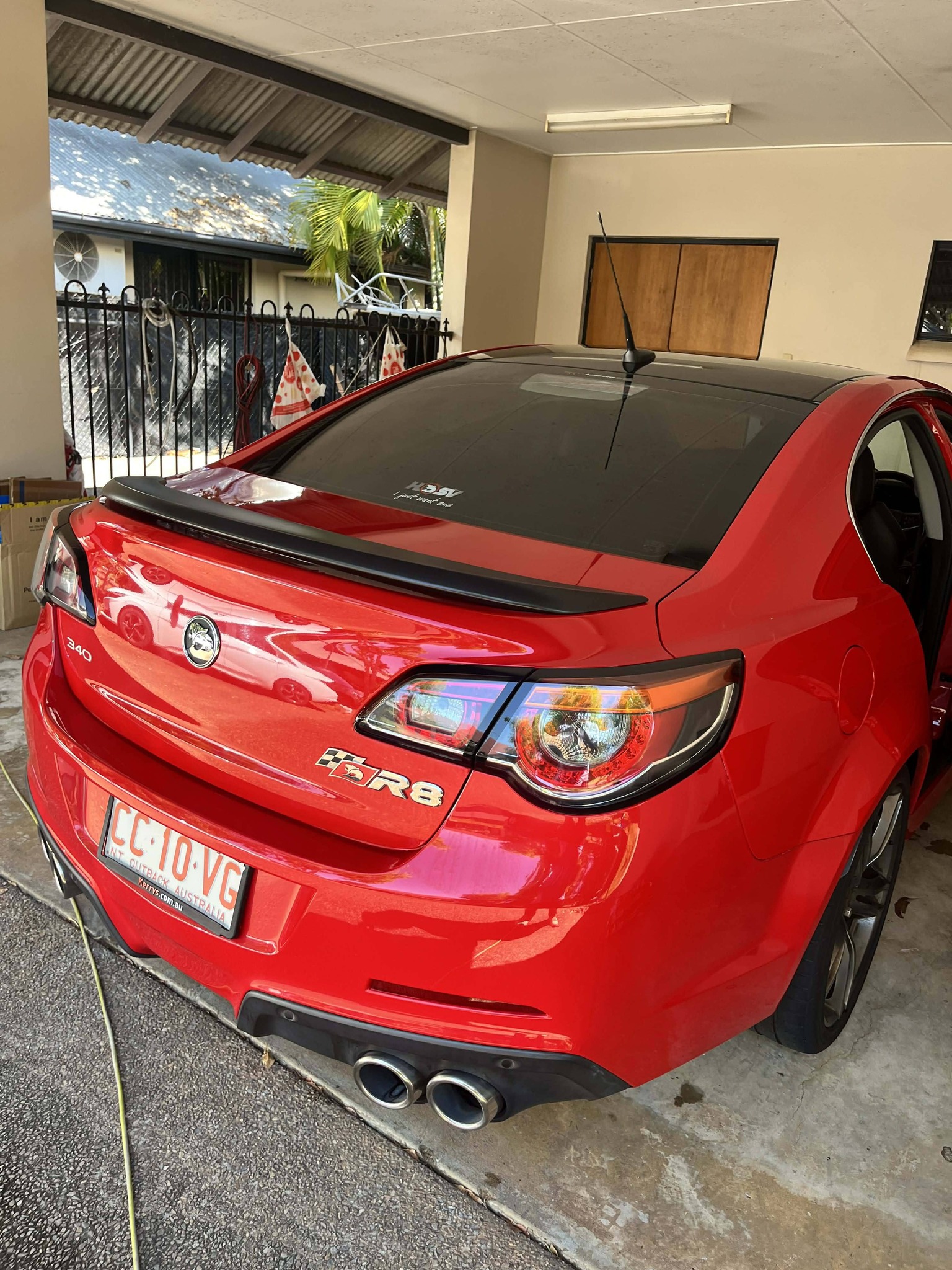 HSV rear — R8 badge and paint correction