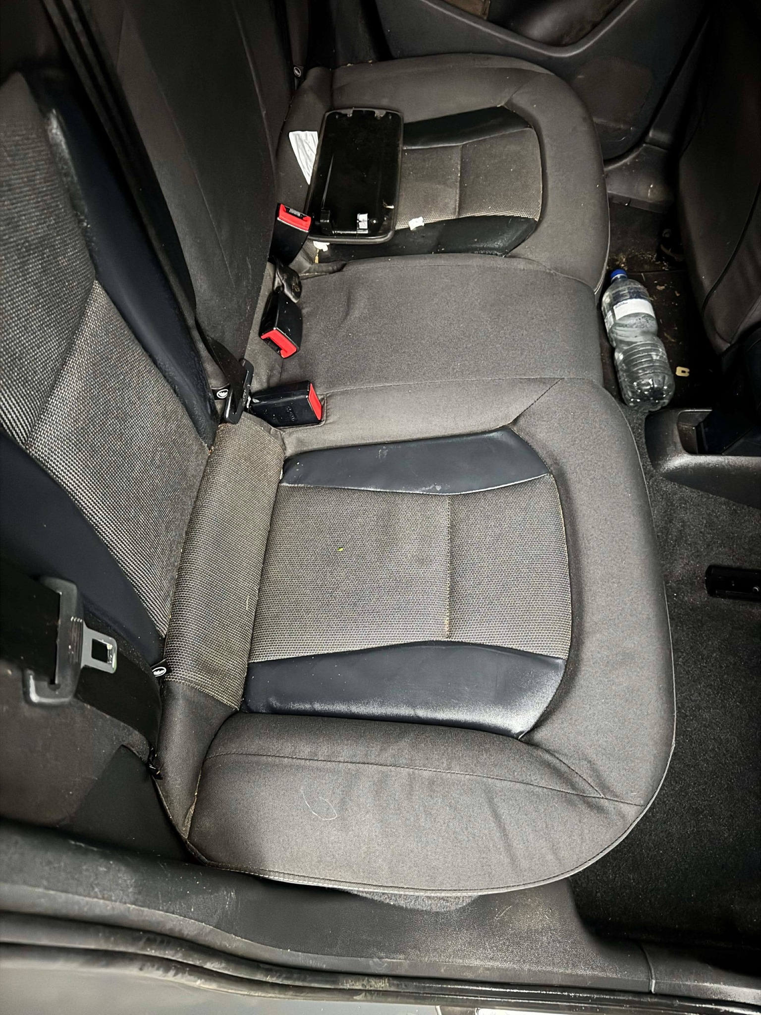 Rear seats after — deep cleaned and restored